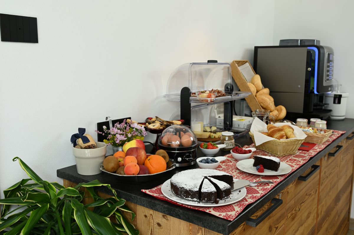 The breakfast buffet
